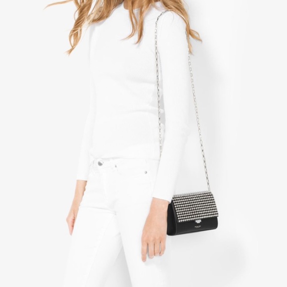 SOLD ⛔️Authentic MK Collection Yasmeen Calf Leather Studs - Picture 7 of 8